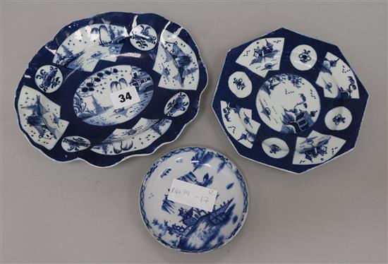 Lowestoft saucer, Bow plate and similar dish